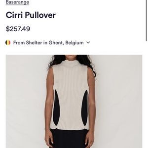 NWT BASERANGE Cirri Knit Pullover